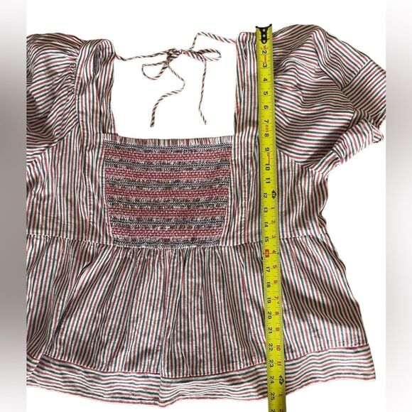 Old Navy Patriotic 4th Of July Smocked Top Short Sleeves Stretch Size XXL - Picture 9 of 9